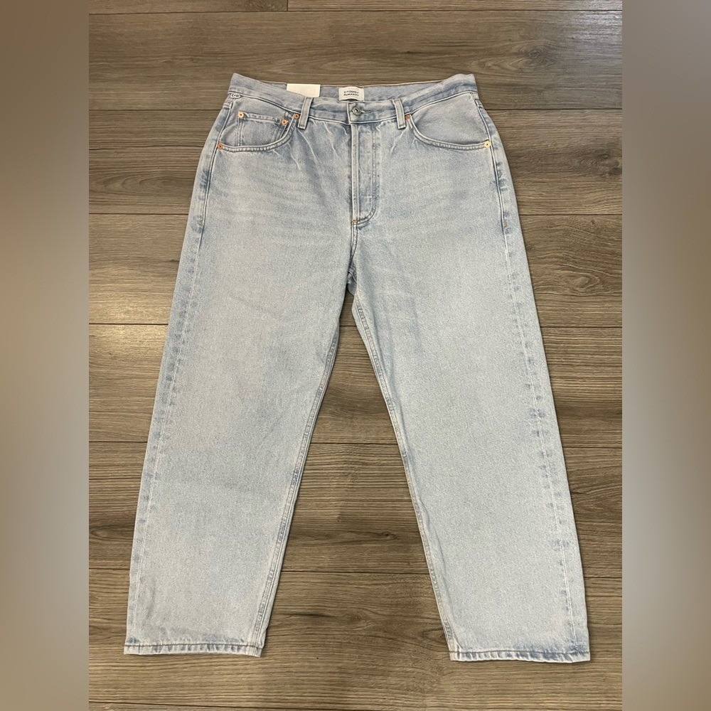 NEW CITIZENS OF HUMANITY dahlia bow leg baby roll jeans in frequency Sz 30